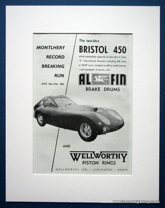 Bristol 450. Original advert 1953 (ref AD1393)