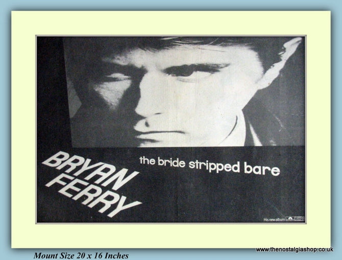 Bryan Ferry The Bride Stripped Bare Original Advert 1978 (ref AD9276)