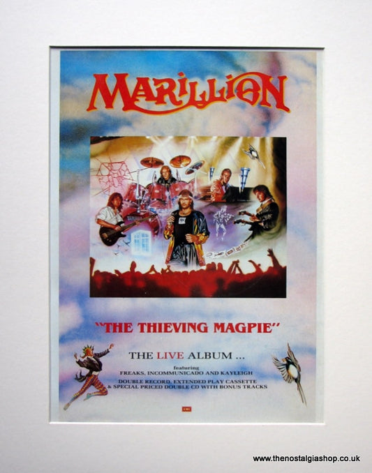 Marillion Set of 2 Original Adverts 1988 The Thieving Magpie, Kayleigh (ref AD912)