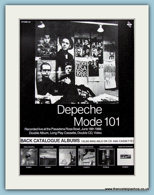 Depeche Mode 101 Original Advert 1988 (ref AD4442)