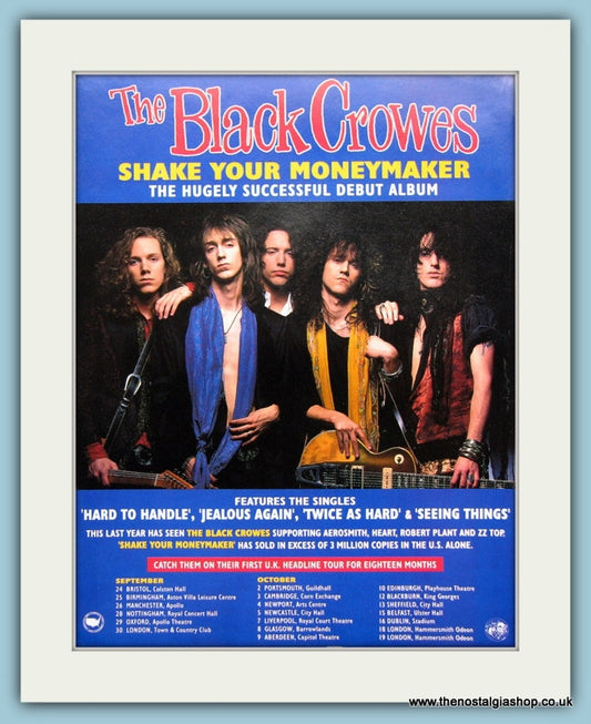 The Black Crowes Shake Your Moneymaker Original Music Advert 1990 (ref AD3499)