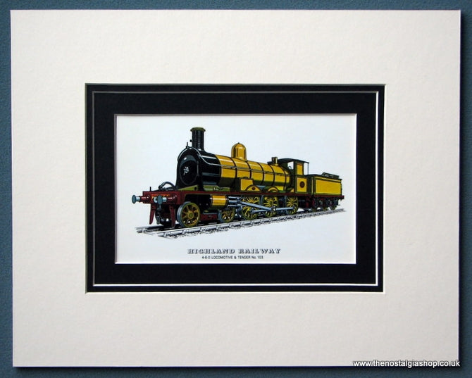 Highland Railway Mounted Print (ref SP67)