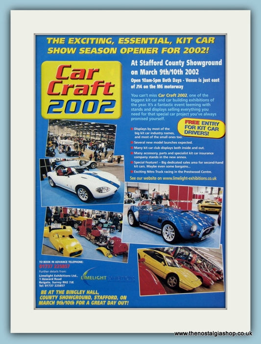 Car Craft 2002 Kit Car Show, Stafford. Original Advert (ref AD2018)