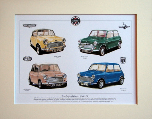 Mini  The Original Cooper 1961 - 71  Mounted print