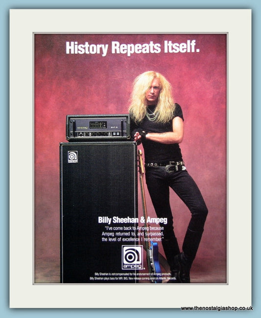 Ampeg Billy Sheehan Original Advert 1991 (ref AD2724)