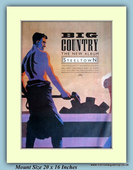 Big Country Steeltown Original Advert 1984 (ref AD9083)