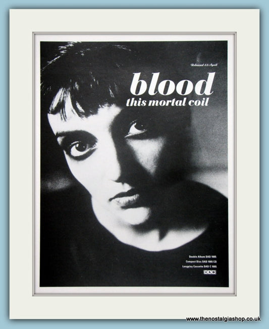 This Mortal Coil Blood 1991 Original Advert (ref AD3318)