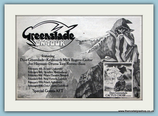 Greenslade On Tour Cactus Choir Original Advert 1976 (ref AD2080)