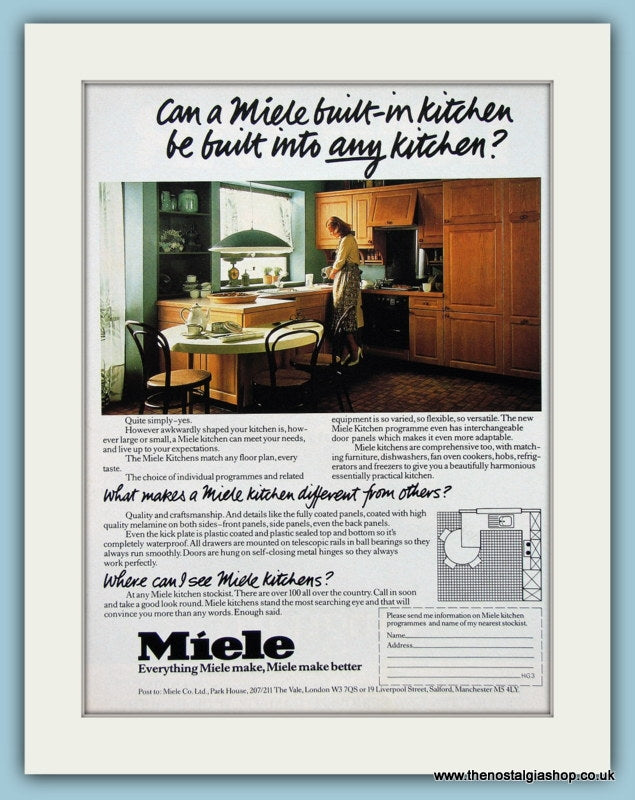 Miele Kitchens. Original Advert 1981 (ref AD2803)