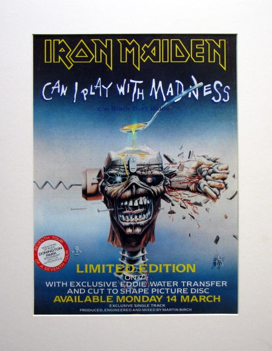 Iron Maiden Set of 3 Original Adverts 1988 (ref AD896)