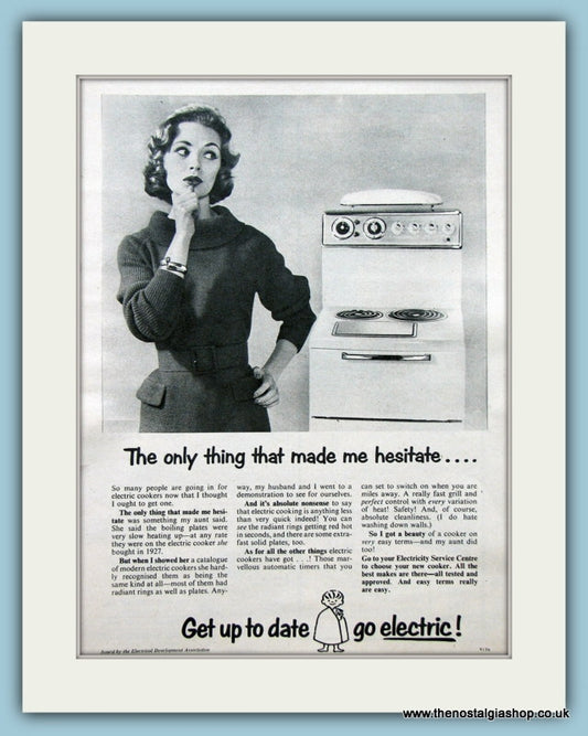 Electric Cooker Advertisement Original Advert 1959 (ref AD2565)