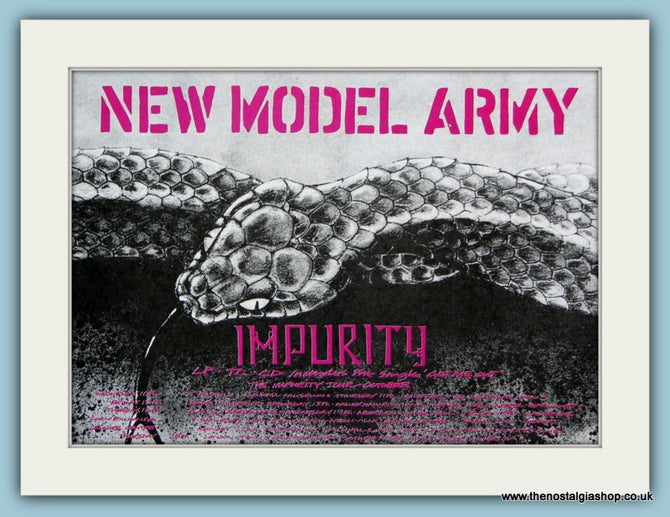 New Model Army Impurity Orignal Advert 1991 (ref AD1965)