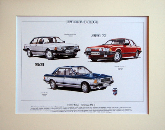 Ford Granada Mk II  Mounted Print