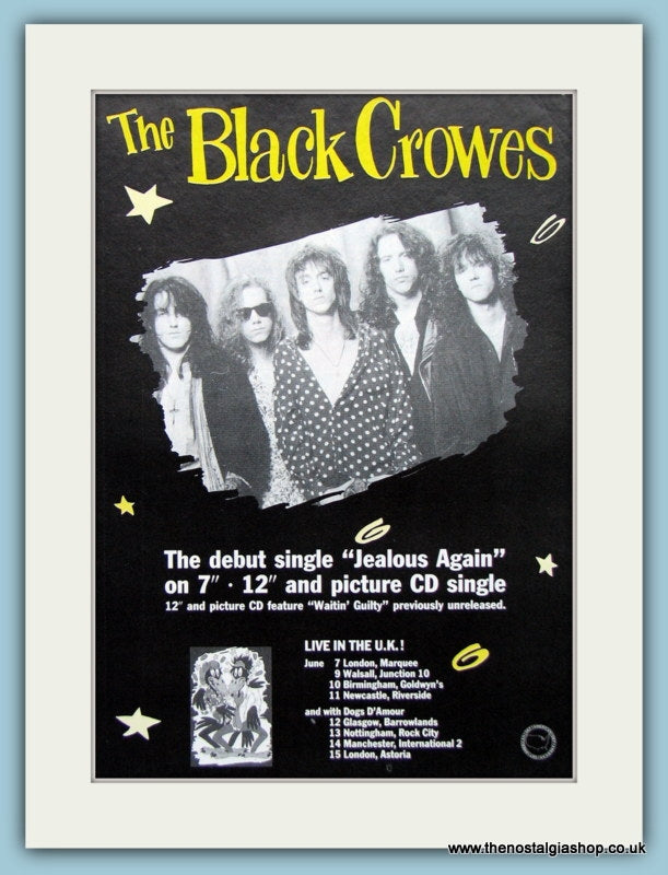 The Black Crowes Original Music Advert 1990 (ref AD3501)