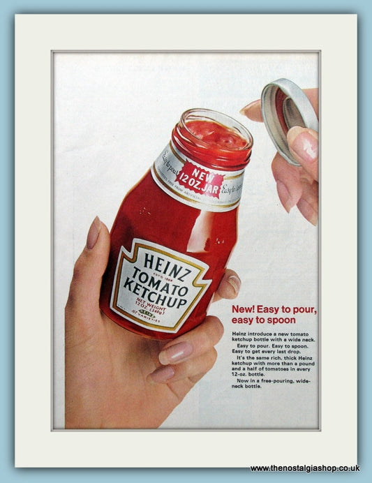 Heinz Tomato Ketchup. Original Advert 1968 (ref AD4366)