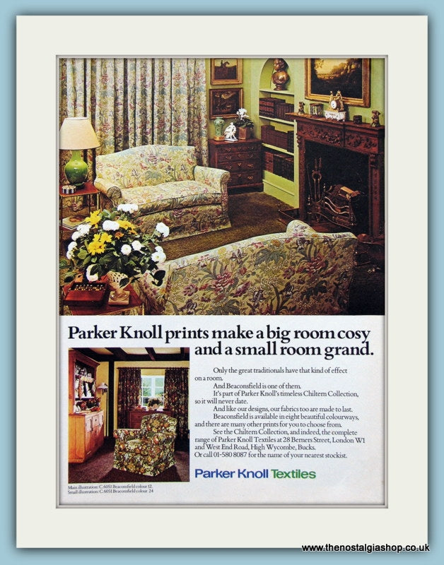 Parker Knoll Textiles Original Advert 1975 (ref AD2422)