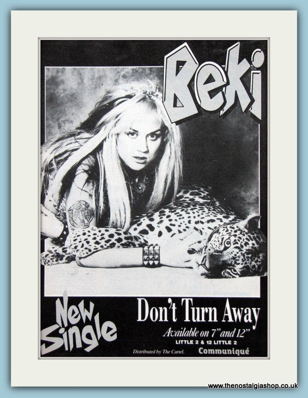 Beki Don't Turn Away1985 Original Advert (ref AD3289)