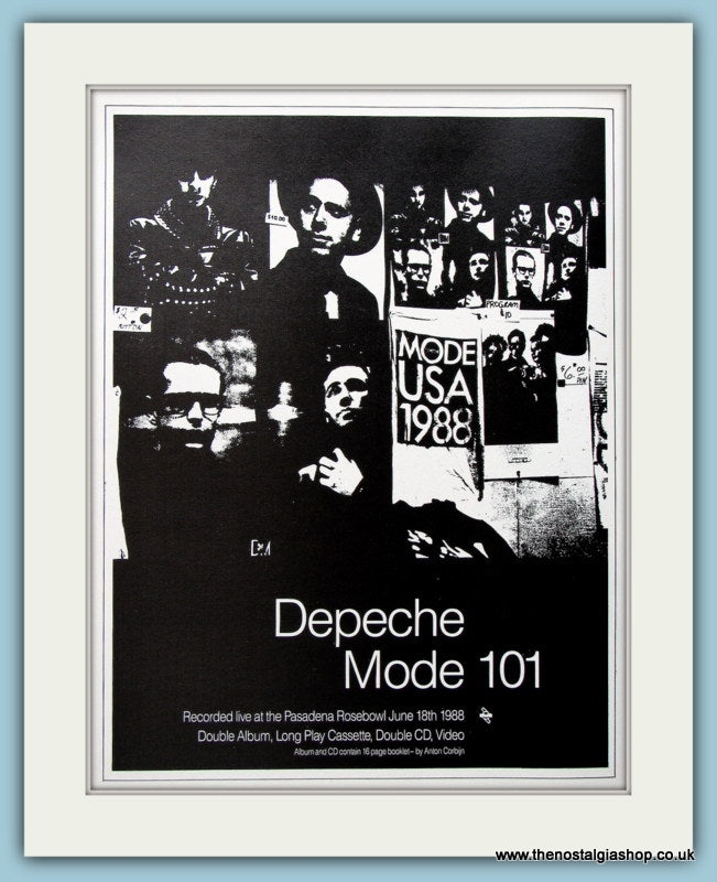 Depeche Mode 101 Original Advert  1989 (ref AD4439)