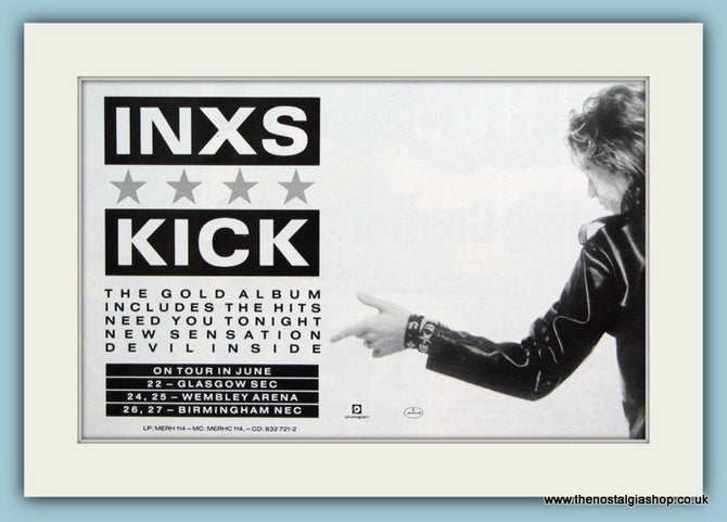 INXS Kick. Original Advert 1988 (ref AD1895)