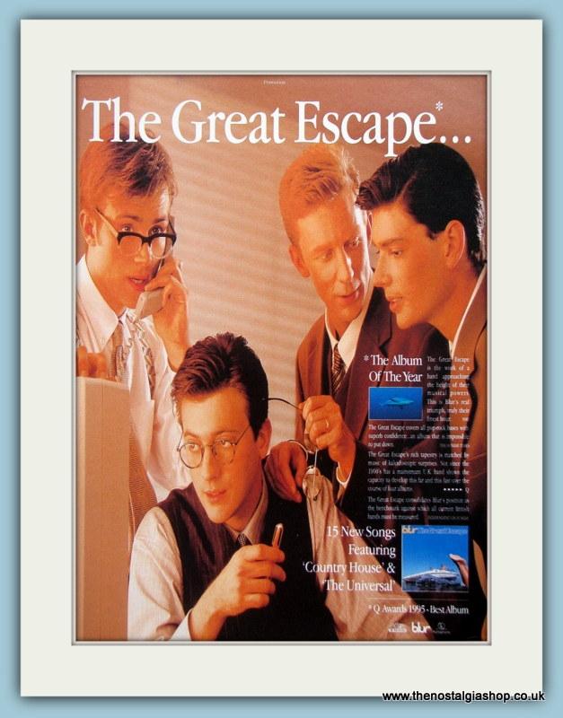 Blur The Great Escape Set Of 2 Original Music Adverts 1995 (ref