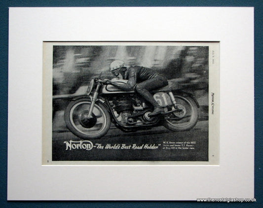 Norton - The World's Best Road Holder. Original advert 1953 (ref AD1270)