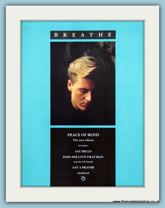 Breathe Peace Of Mind 1990 Original Advert (ref AD3300)