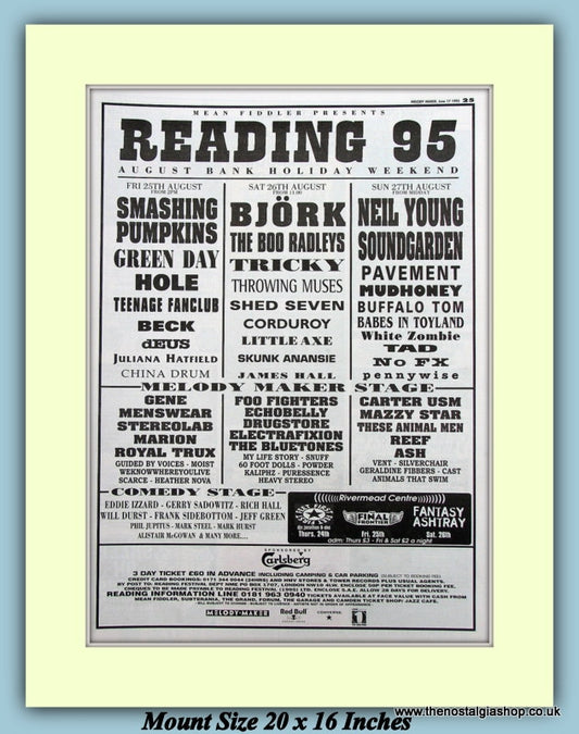 Reading Festival 1995 Original Advert (ref AD9005)