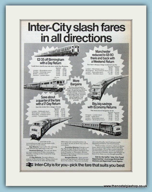 Inter-City Original Advert 1973 (ref AD2288)