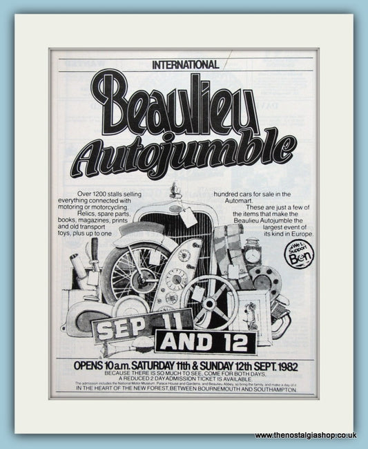 Beaulieu Autojumble Event 1982. Original Advert (ref AD2014)