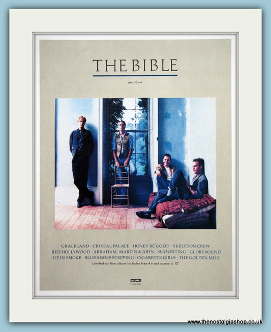 The Bible An Album 1989 Original Advert (ref AD3315)