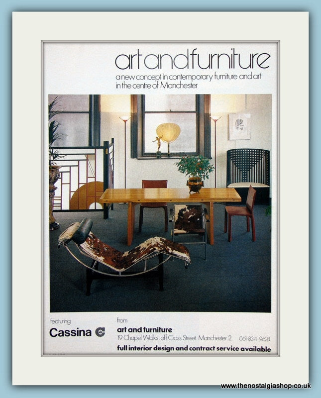 Art And Furniture Cassina Original Advert 1979 (ref AD2449)