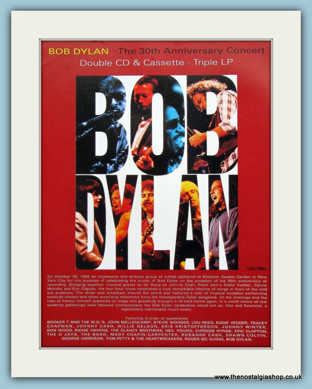 Bob Dylan Modern Times & 30th Anniversary Concert Set Of 2 Original Music Adverts 1993-96 (ref AD3464)