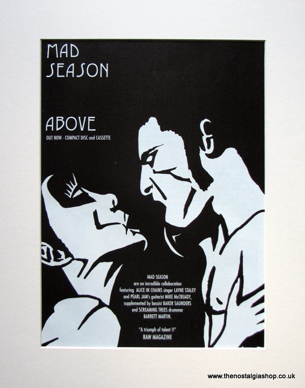 Mad Season - Above. Original advert 1995 (ref AD919)