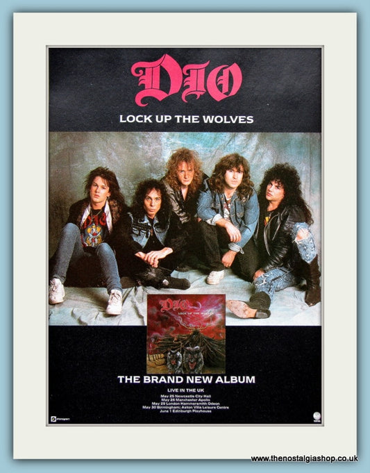 Dio Lock Up The Wolves 1990 Original Advert (ref AD4447)