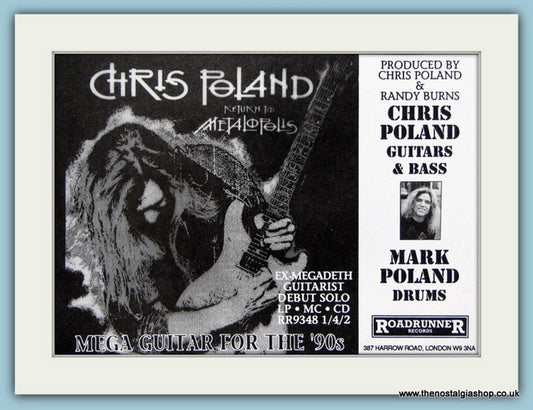 Chris PolandReturn To Metalopolis Original Music Advert 1990 (ref AD3813)