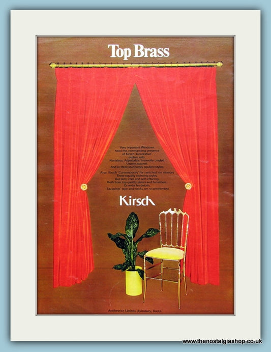 Kirsch Curtain Rails. Original Advert 1967. (ref AD2546)