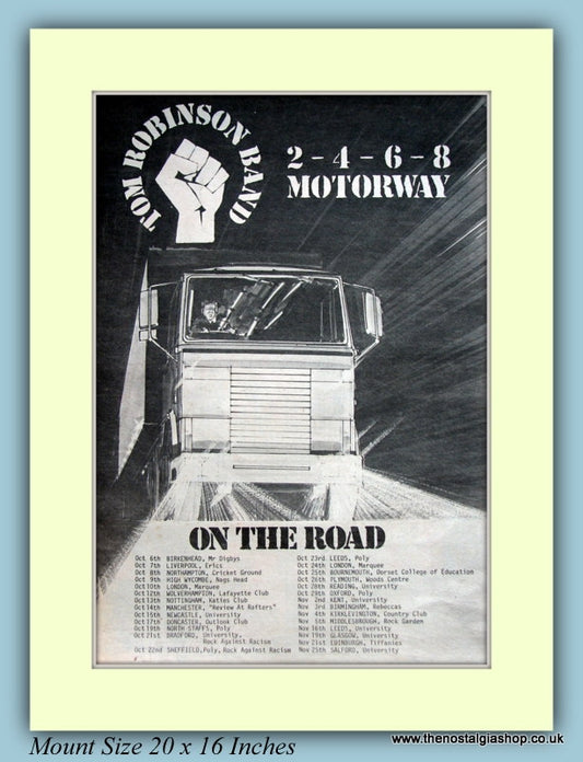 Tom Robinson Band Oct Tour Dates 1977 (ref AD9128)