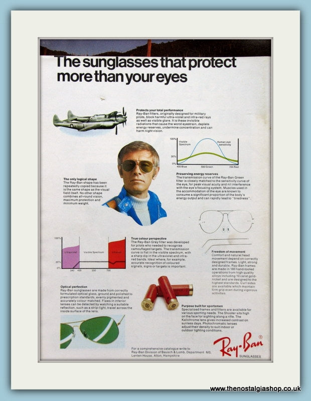 Ray-Ban Sunglasses Original Advert 1975 (ref AD2241)