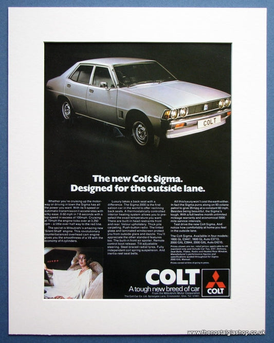 Colt Sigma 1977 Original Advert (ref AD1484)