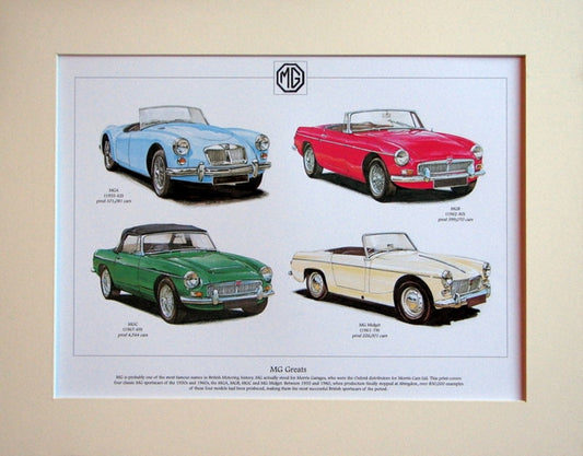 MG Greats  Mounted Print