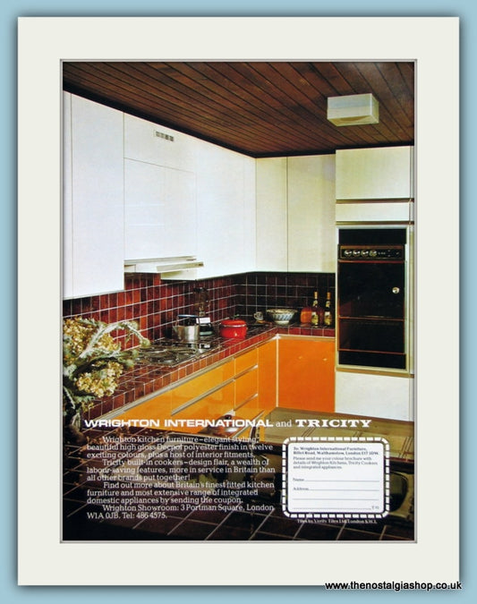 Wrighton Kitchens. Original Advert 1975 (ref AD2806)