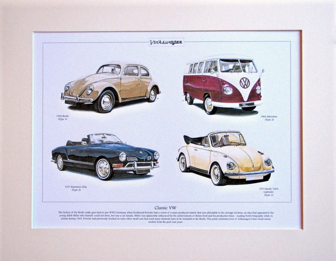 Volkswagen - Classics  Mounted Print