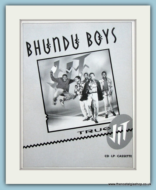 Bhundu Boys True Jit Original Music Advert 1987 (ref AD3476)