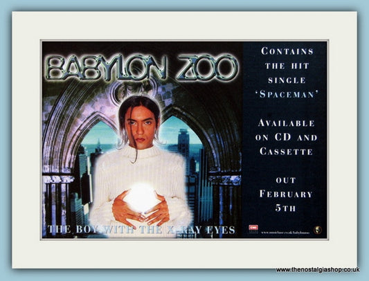 Babylon Zoo Original Advert 1996 (ref AD1879)