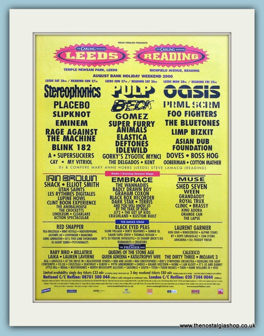 Carling Weekend Reading & Leeds Festival Advert 2000 (ref AD3381)