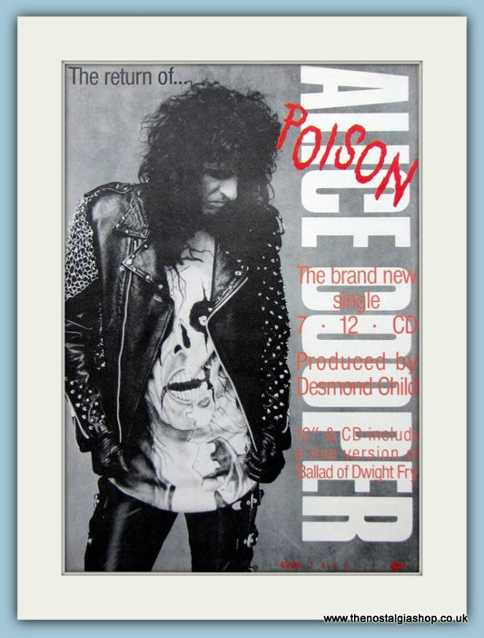 Alice Cooper, Poison. Original Advert 1989 (ref AD3139)