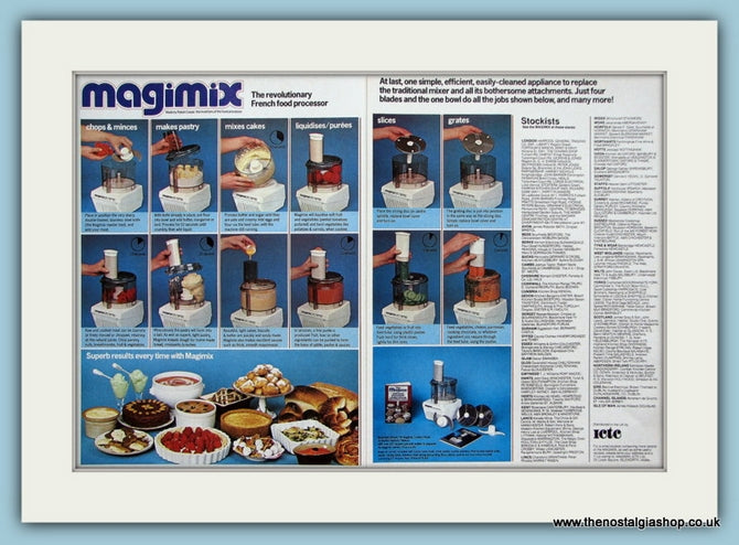 Magimix French Food Processor Original Adverts 1978 (ref AD2513)