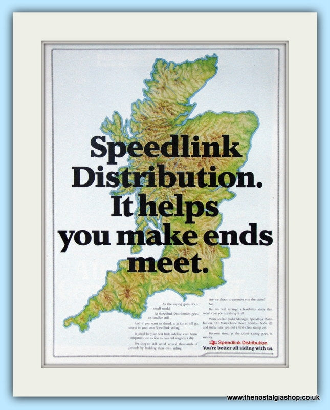 Speedlink Distribution Original Advert 1983 (ref AD6556)