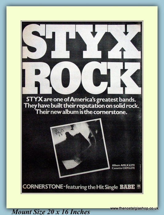 Styx Rock Original Advert 1980 (ref AD9269)