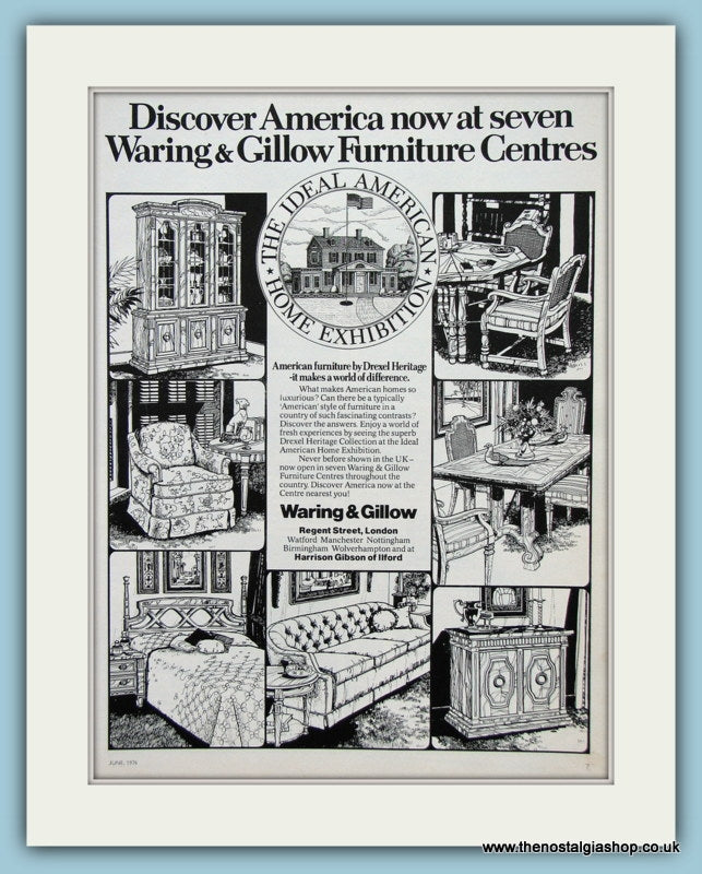 Waring & Gillow Furniture Original Advert 1976 (ref AD2428)